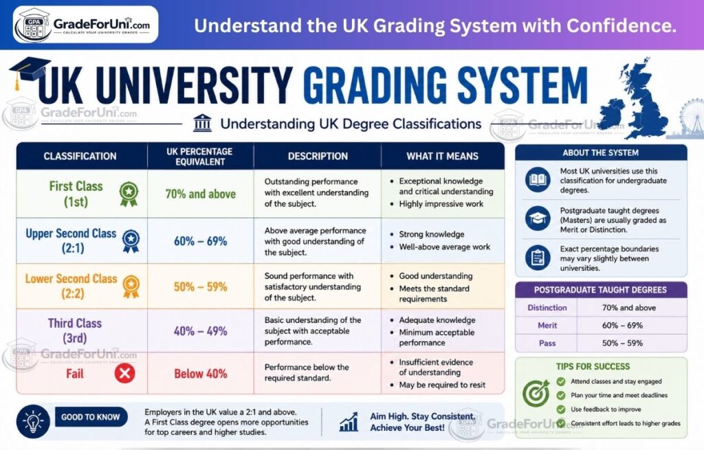 UK University Grading System Explained – Grades, Percentages & Degree Classifications