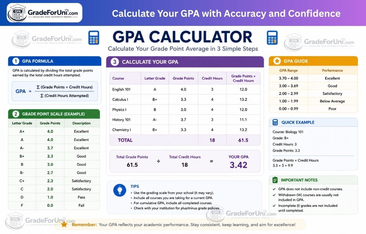You are currently viewing GPA Calculator – Calculate Your Grade Point Average Online 