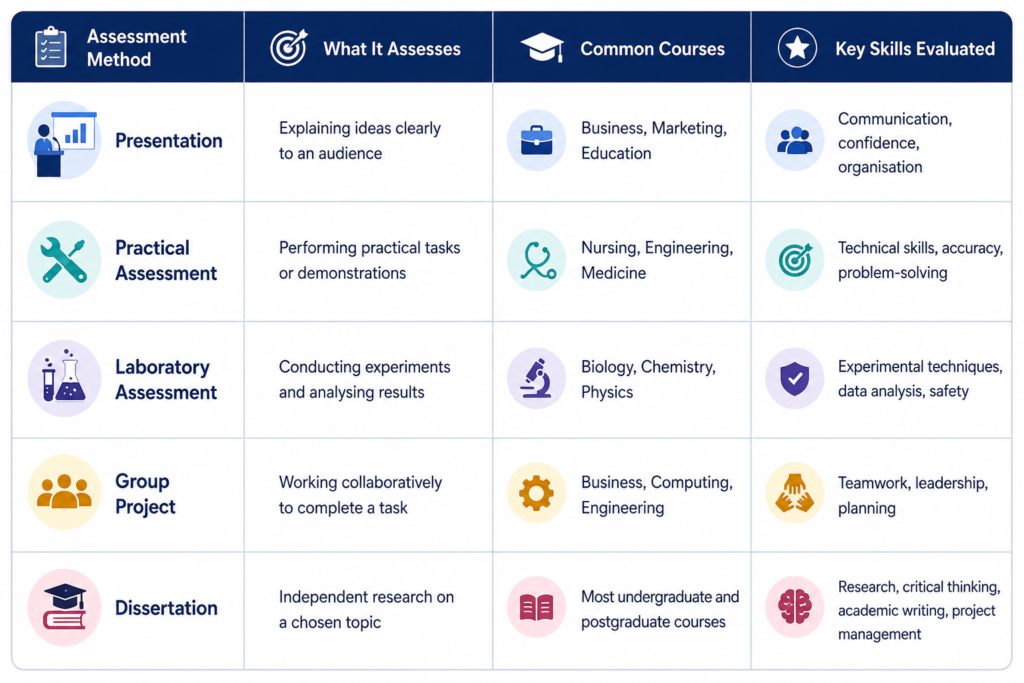 University Assessment Methods