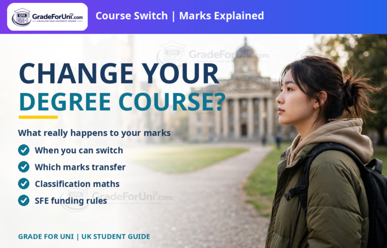 Can you change degree course at a UK university? Course Switch marks explained