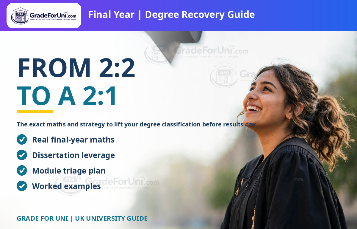 Read more about the article How to Improve a 2:2 to a 2:1 in Final Year: UK Degree Recovery Guide [2026]