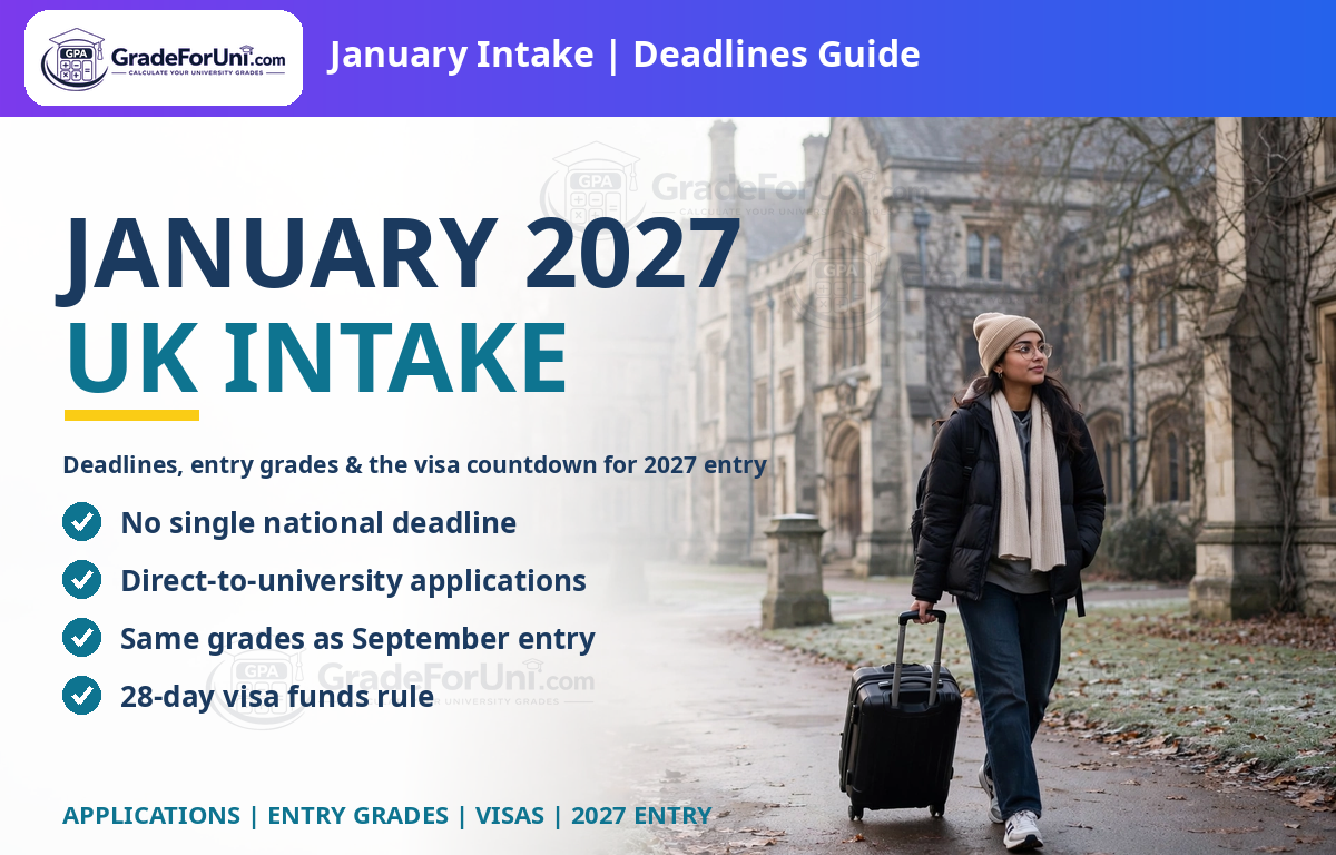 January 2027 Intake UK: Deadlines, Entry Grades & Visa Countdown [2026]