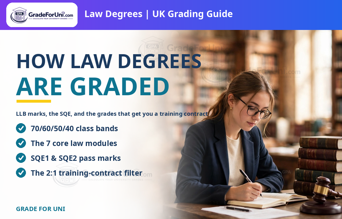 You are currently viewing How Are Law Degrees Graded in the UK? LLB Marks, SQE & Training Contract Grades [2026]