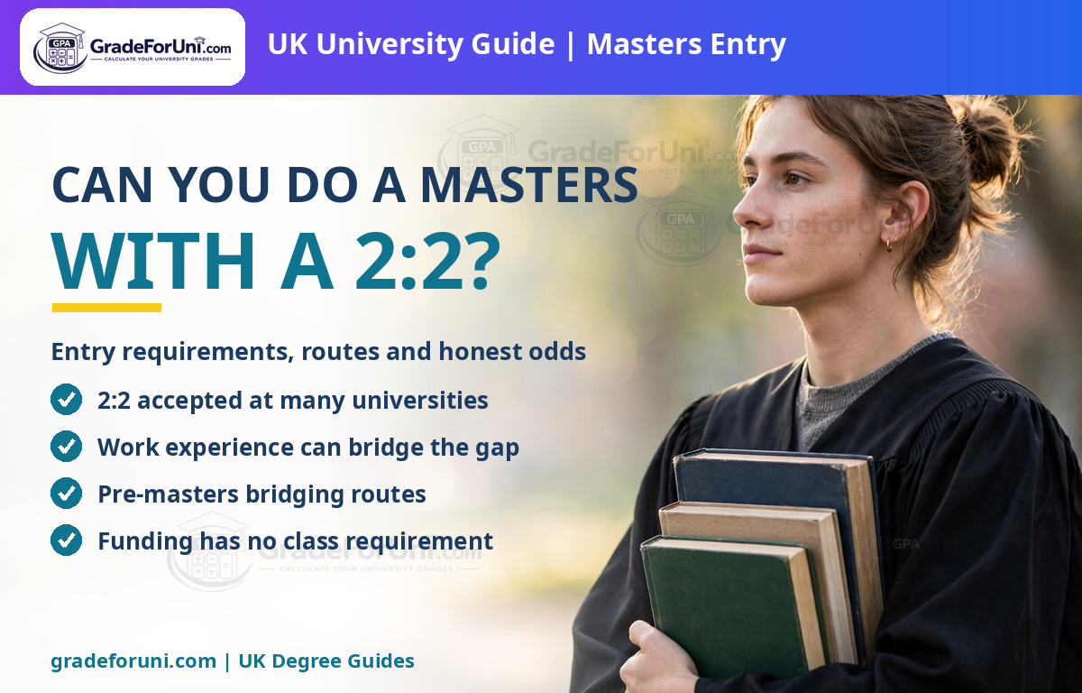 Read more about the article Can You Do a Masters with a 2:2? UK Entry Requirements Explained [2026]
