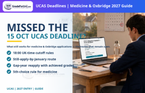 Read more about the article Missed the 15 October UCAS Deadline? What Still Works for Medicine & Oxbridge [2026]