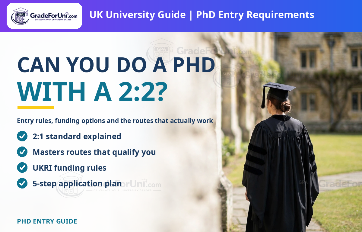 Read more about the article Can You Do a PhD with a 2:2? UK Doctorate Entry Requirements Explained [2026]
