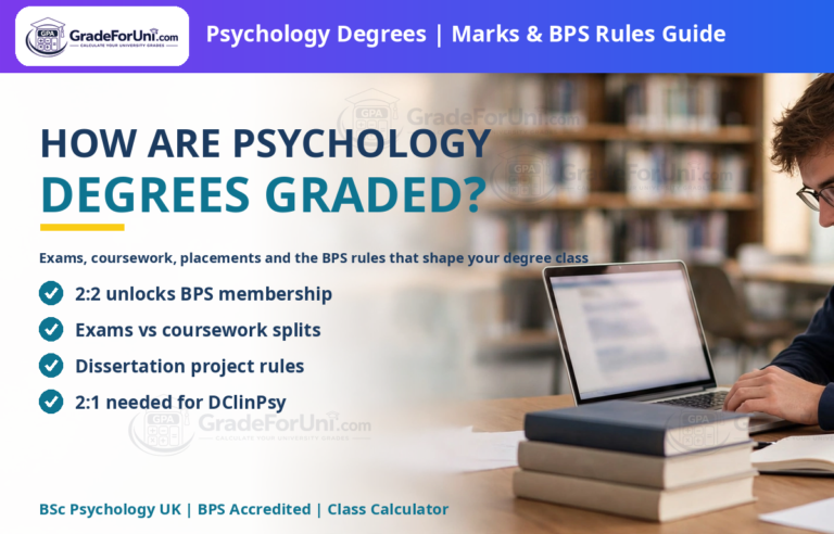 Featured image for the psychology degrees graded guide: how BSc marks, placements and BPS rules work in the UK