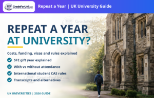 Read more about the article What Happens If You Repeat a Year at University? UK Rules, Costs and SFE Explained [2026]