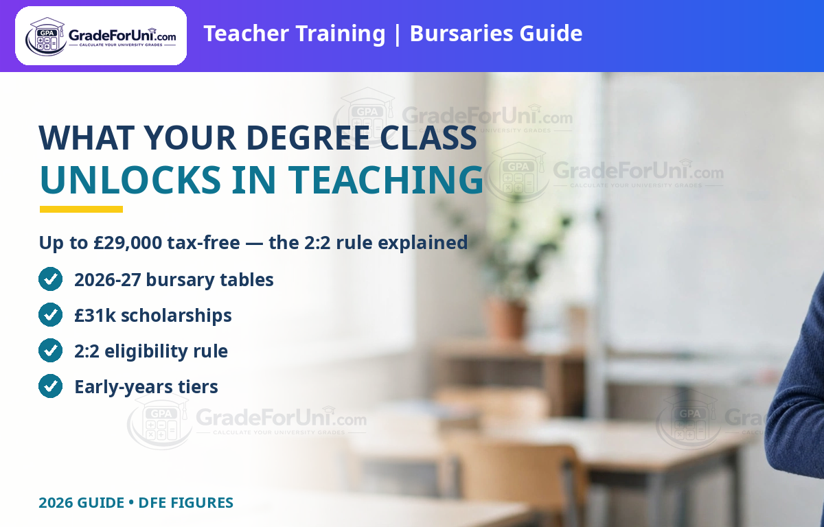 You are currently viewing Train to Teach: What Your Degree Class Unlocks in Bursaries and Scholarships [2026]
