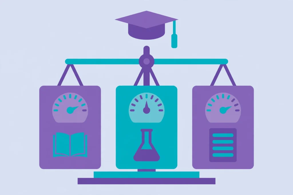 UK university grade boundaries compared: standard 70/60/50/40 scale, Scottish 22-point scale and Open University module grades